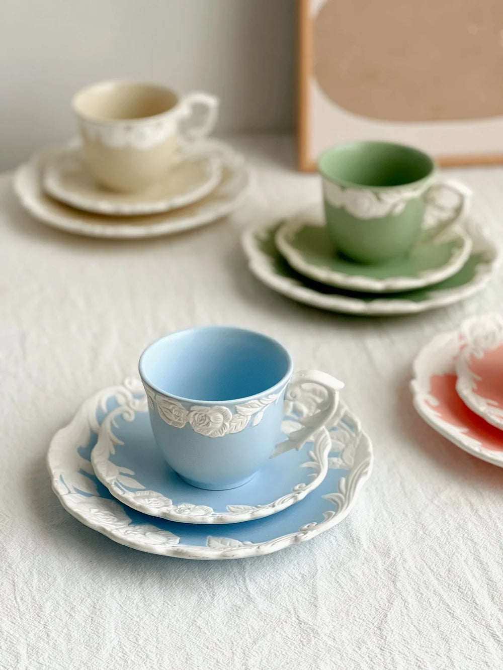 Vintage Kaffee Set – Porzellan – Mattes Rosendesign