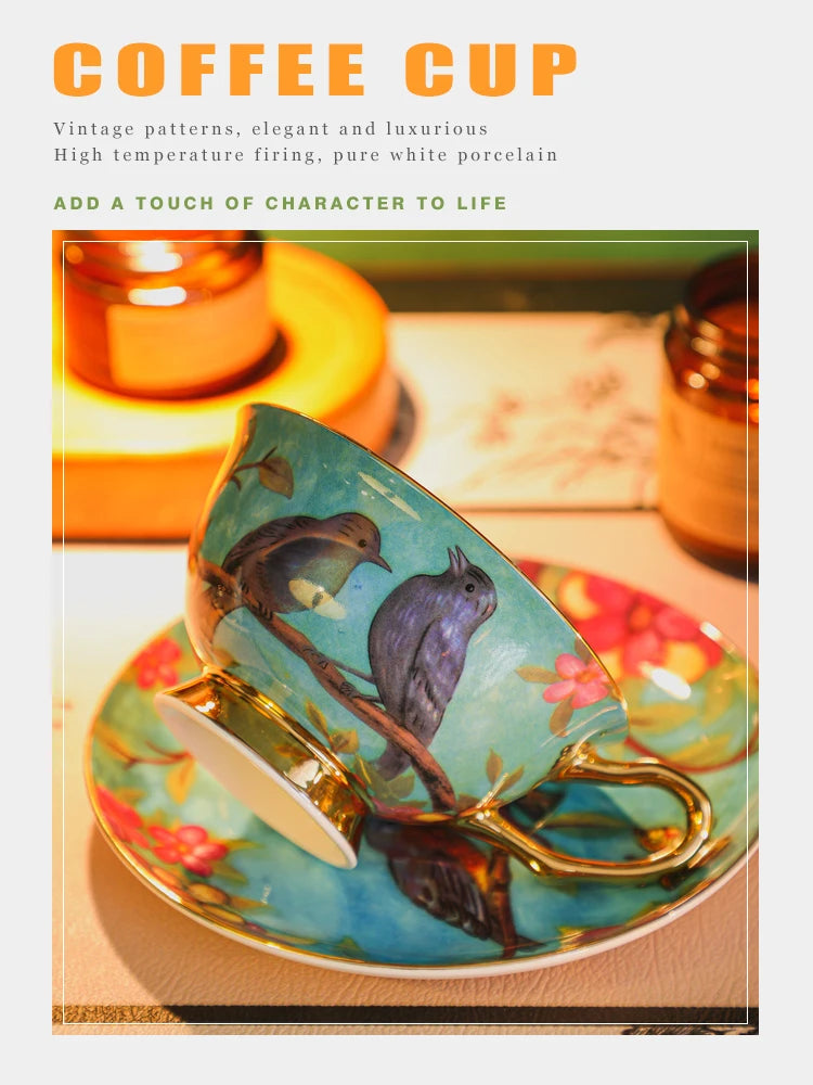 Vintage Keramik Teeset – Knochenporzellan, 3-teilig