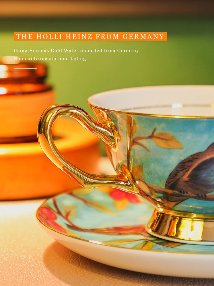 Vintage Keramik Teeset – Knochenporzellan, 3-teilig