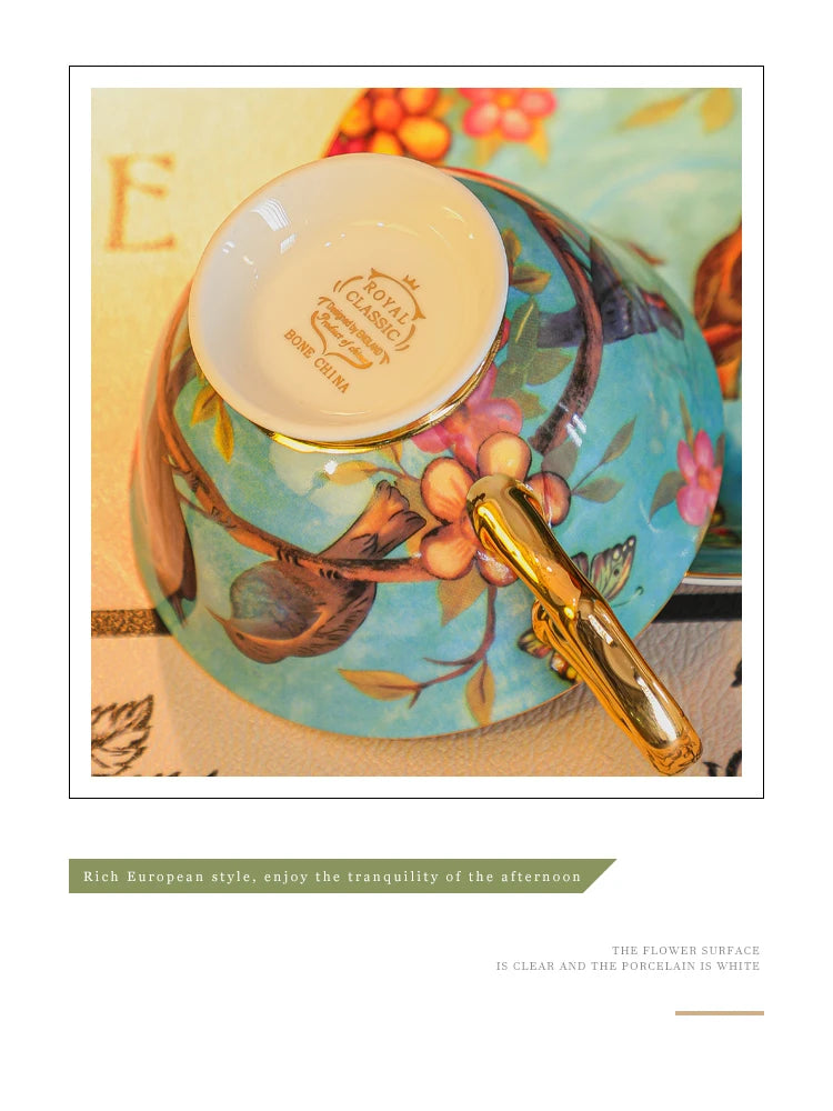 Vintage Keramik Teeset – Knochenporzellan, 3-teilig