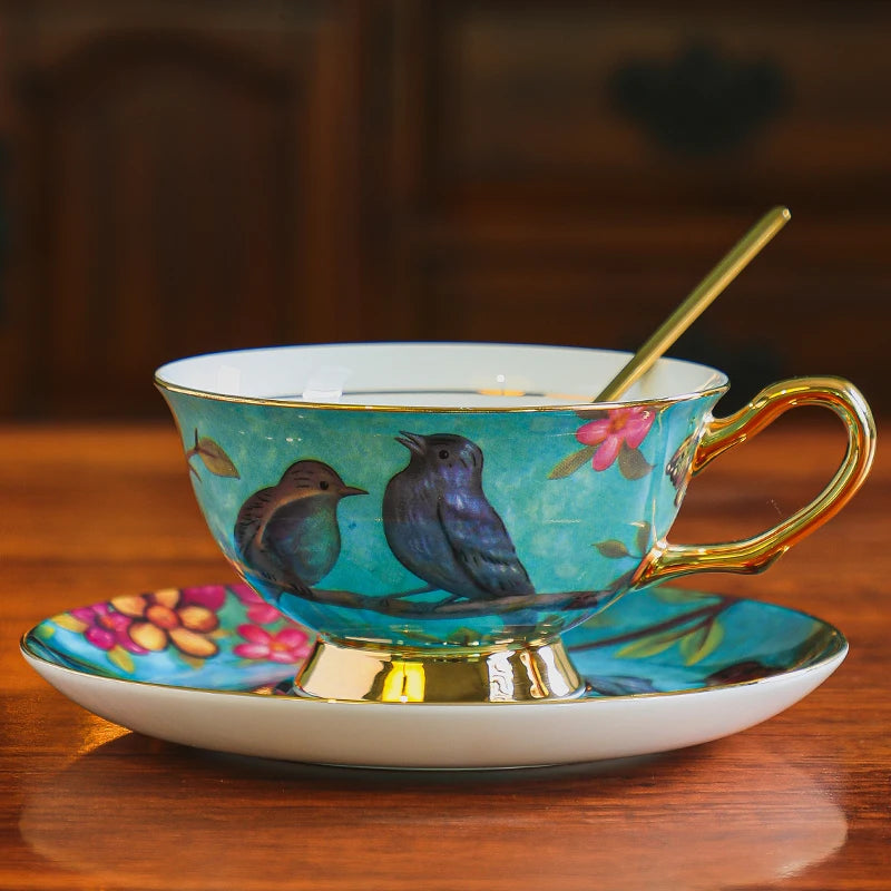 Vintage Keramik Teeset – Knochenporzellan, 3-teilig