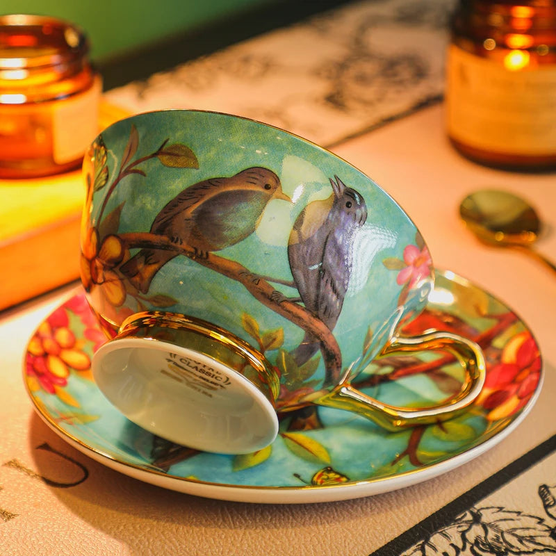 Vintage Keramik Teeset – Knochenporzellan, 3-teilig