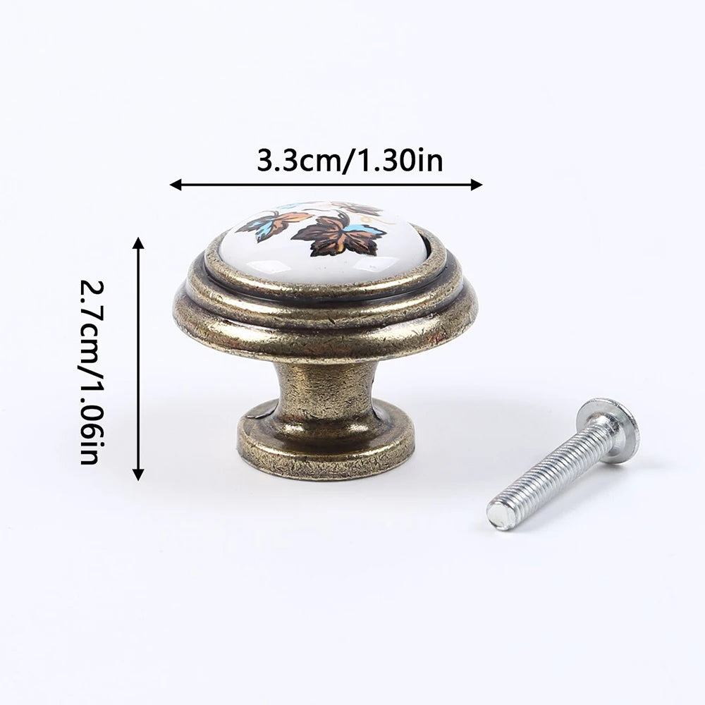 Vintage Keramikgriff – Ländlicher Stil – Möbelgriff