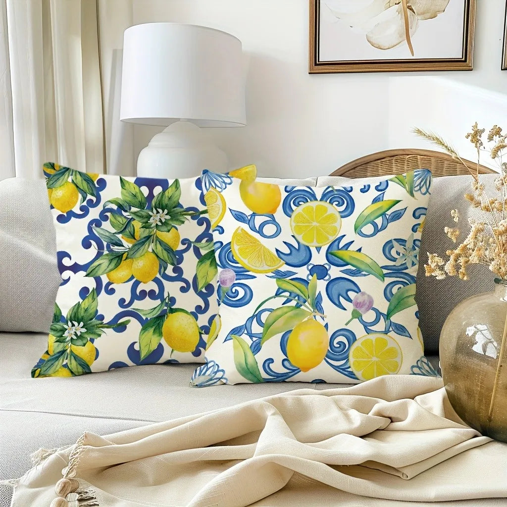 Vintage Kissenbezug aus Polyester, mehrfarbig, Grösse 50x50 cm, im Wohnzimmer