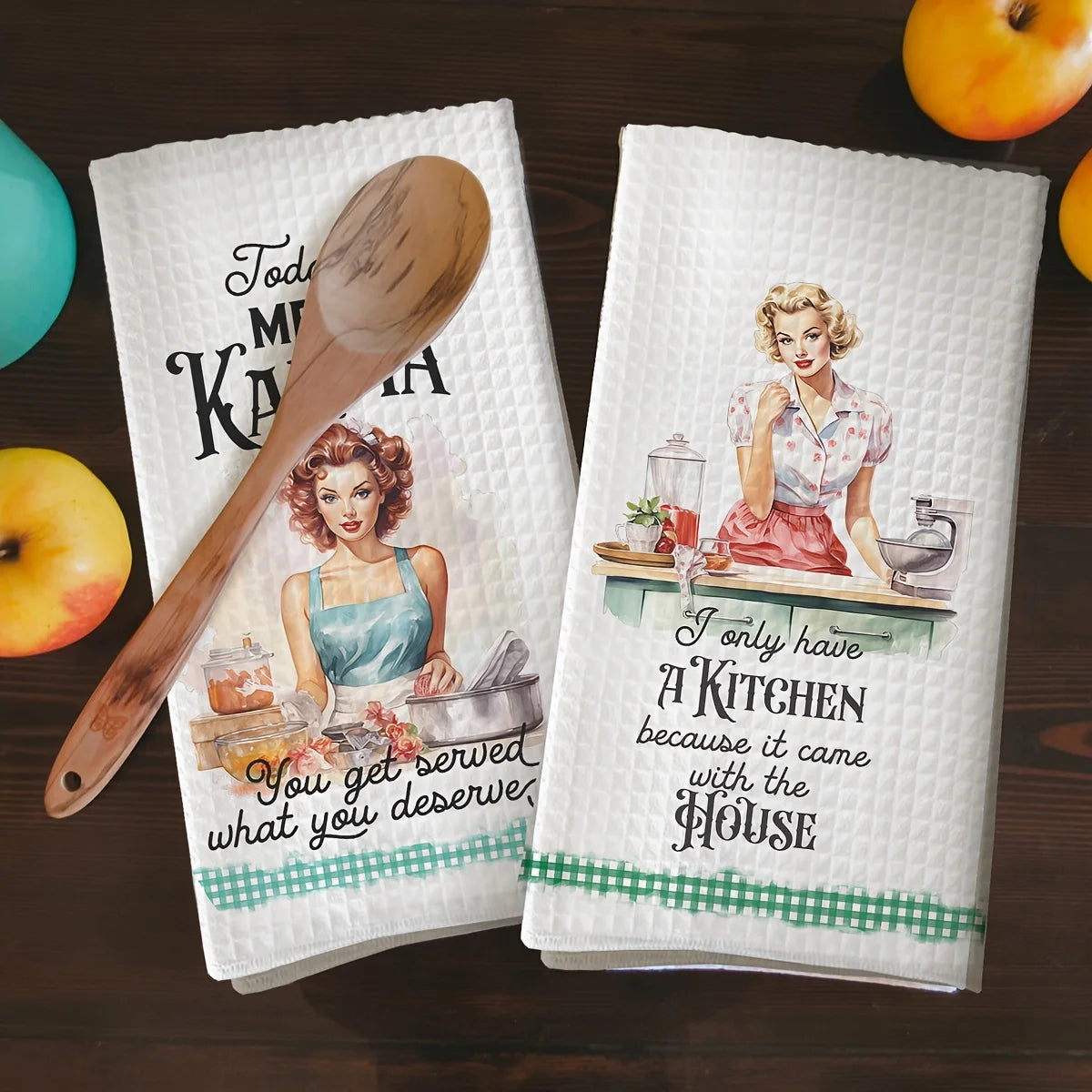 Vintage Küchentücher – Absorbierendes Polyester – Schnell trocknend