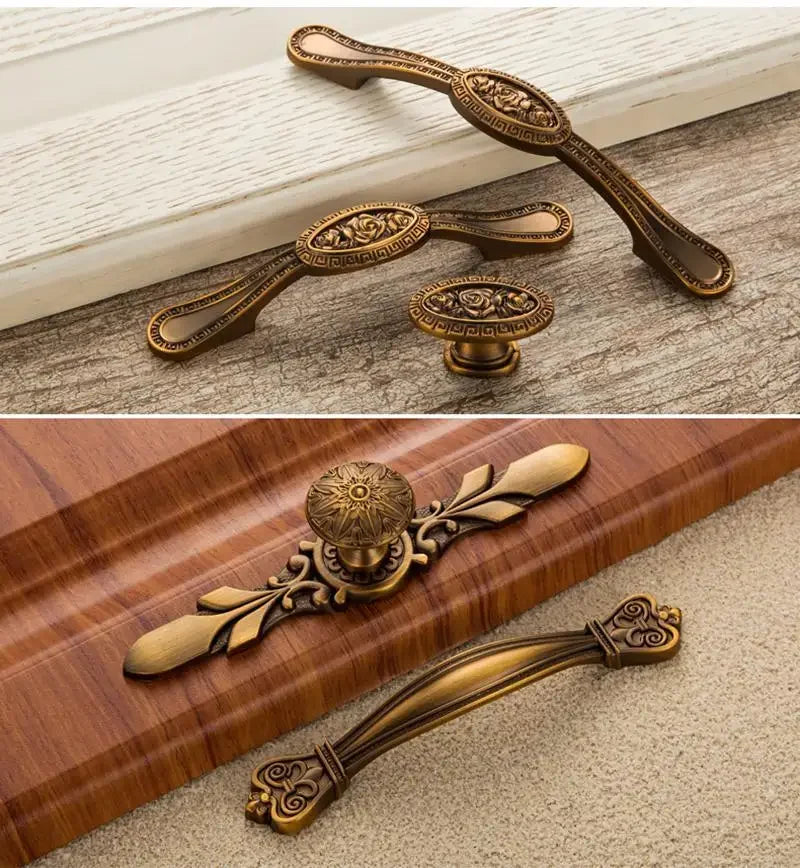 Vintage Messinggriffe – Zinklegierung – 128mm