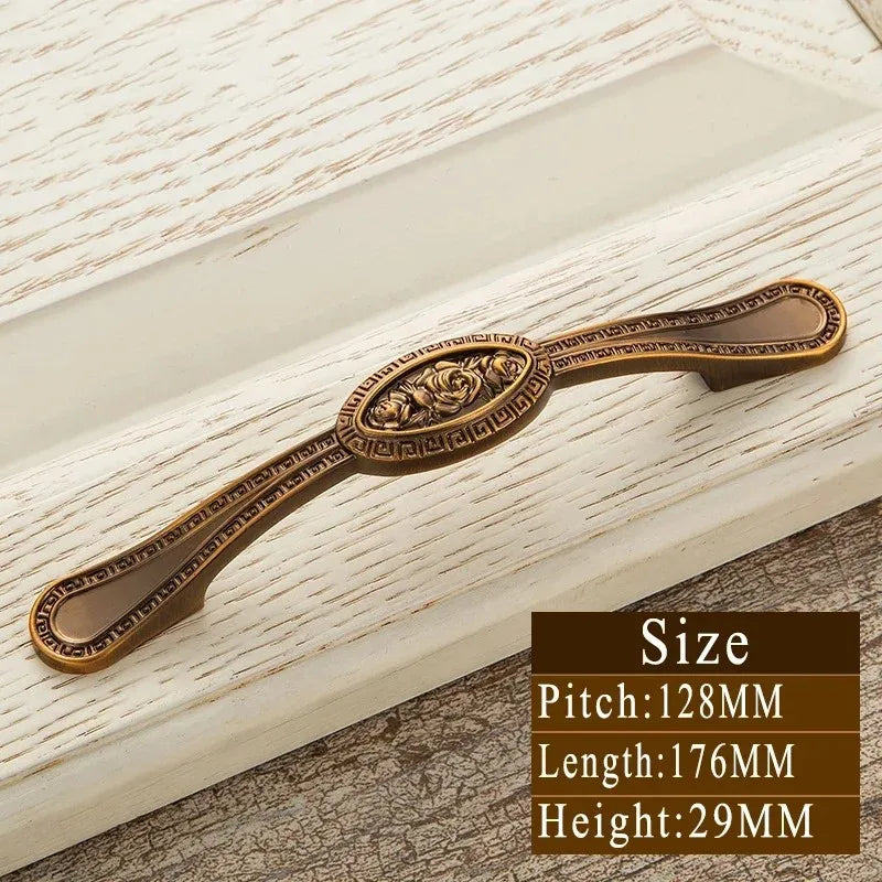 Vintage Messinggriffe – Zinklegierung – 128mm