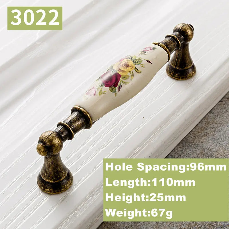 Vintage Möbelgriffe – Keramikdesign – 96mm/128mm