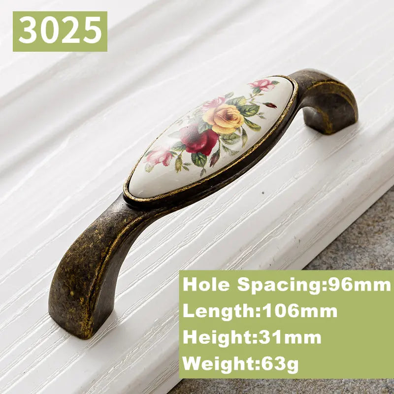 Vintage Möbelgriffe – Keramikdesign – 96mm/128mm