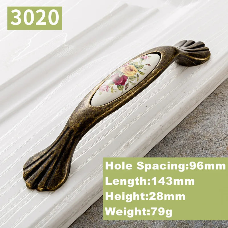 Vintage Möbelgriffe – Keramikdesign – 96mm/128mm