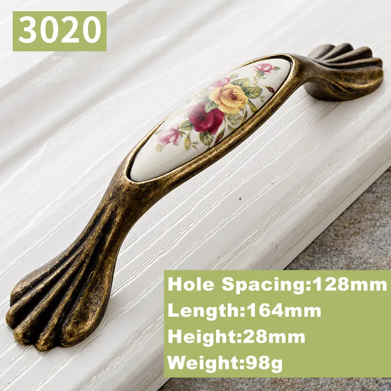 Vintage Möbelgriffe – Keramikdesign – 96mm/128mm