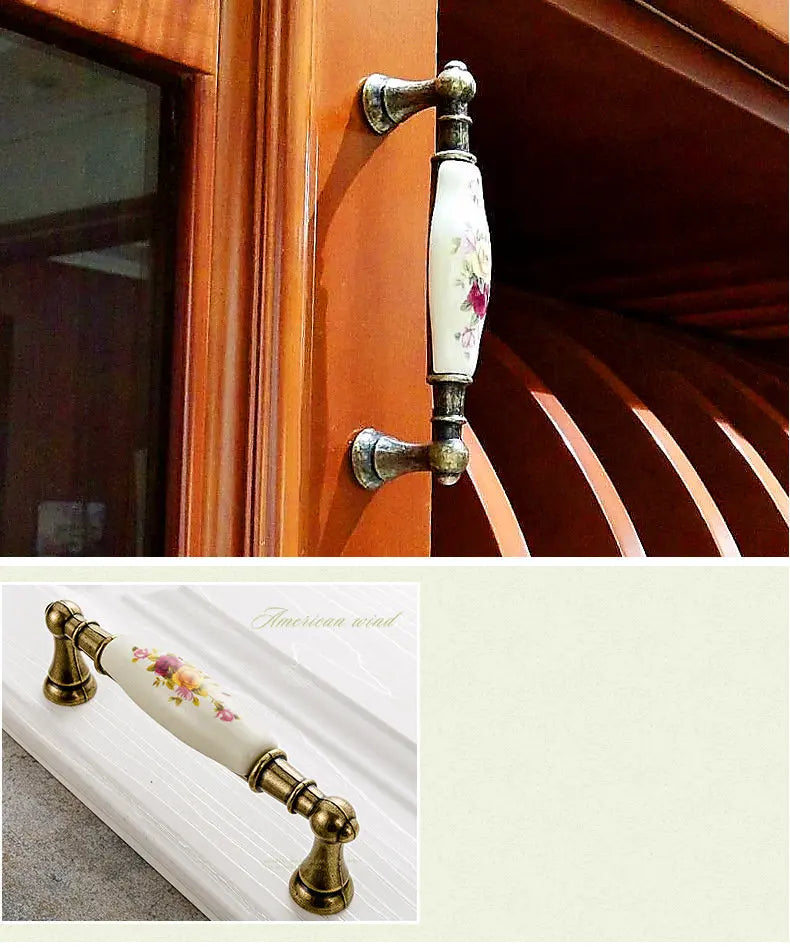 Vintage Möbelgriffe – Keramikdesign – 96mm/128mm