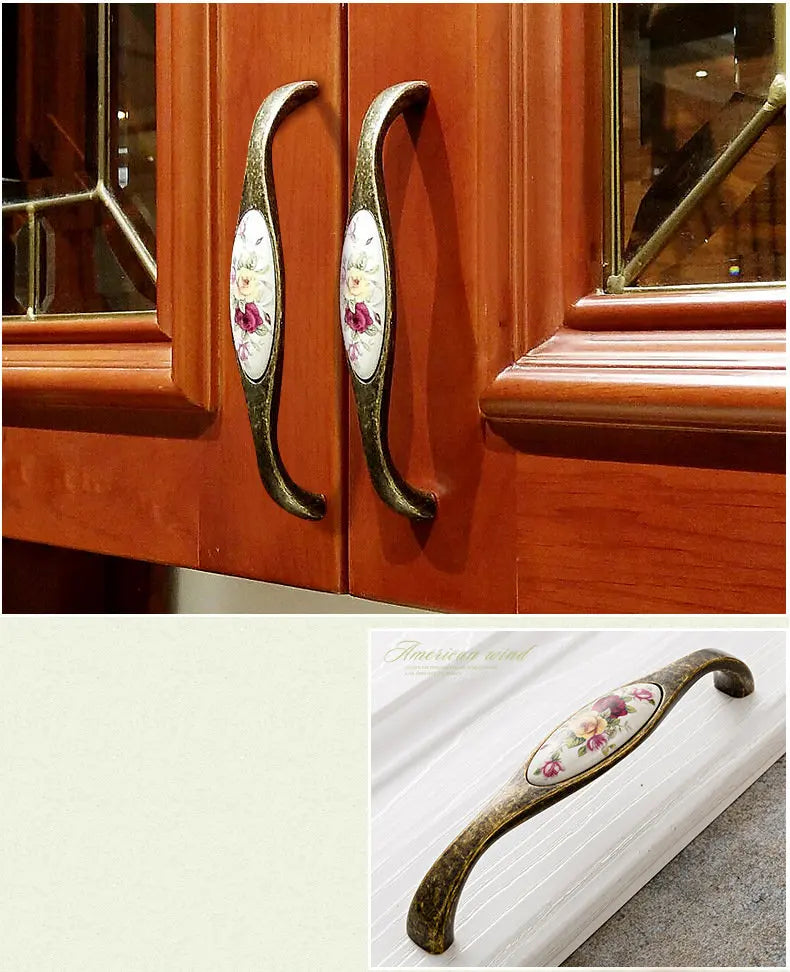 Vintage Möbelgriffe – Keramikdesign – 96mm/128mm