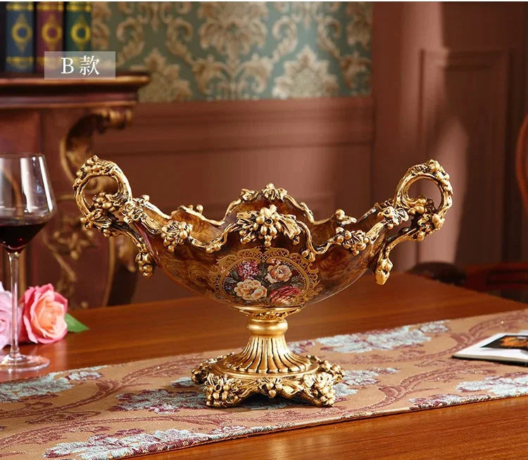 Vintage-Resin-Obsttablett – Elegantes Design – 41x25x11cm