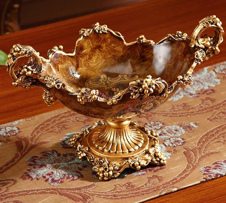 Vintage-Resin-Obsttablett – Elegantes Design – 41x25x11cm