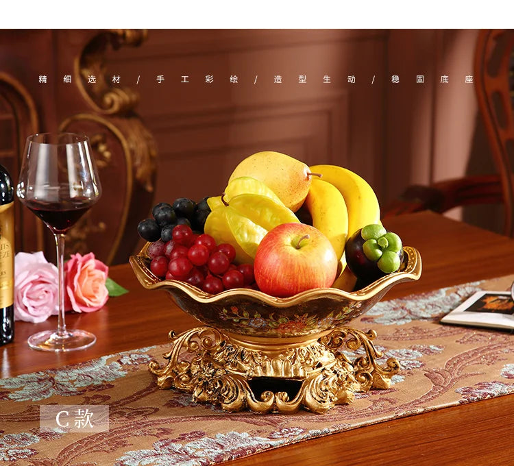 Vintage-Resin-Obsttablett – Elegantes Design – 41x25x11cm