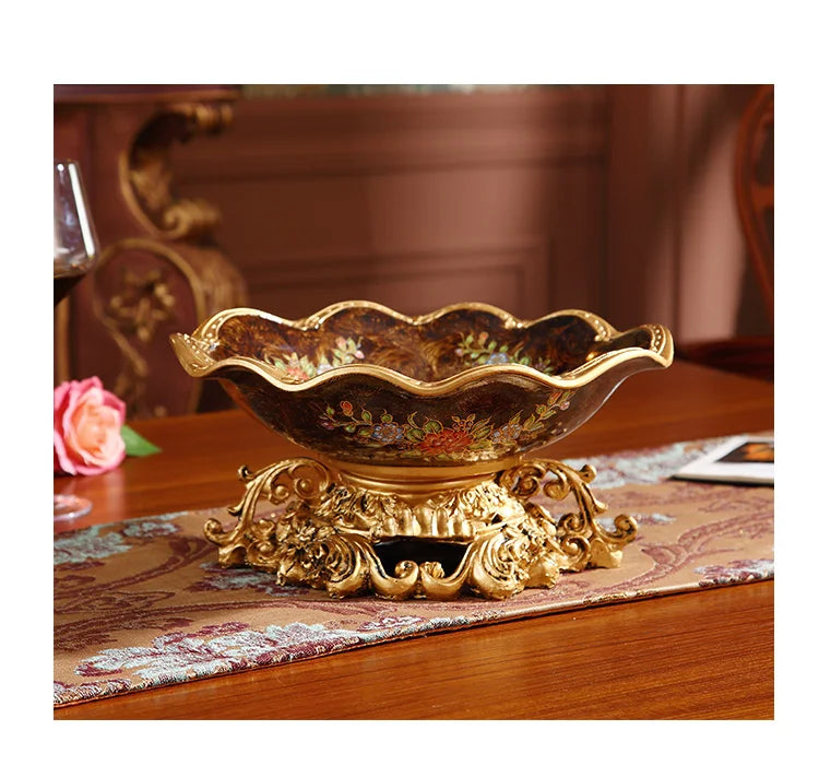 Vintage-Resin-Obsttablett – Elegantes Design – 41x25x11cm