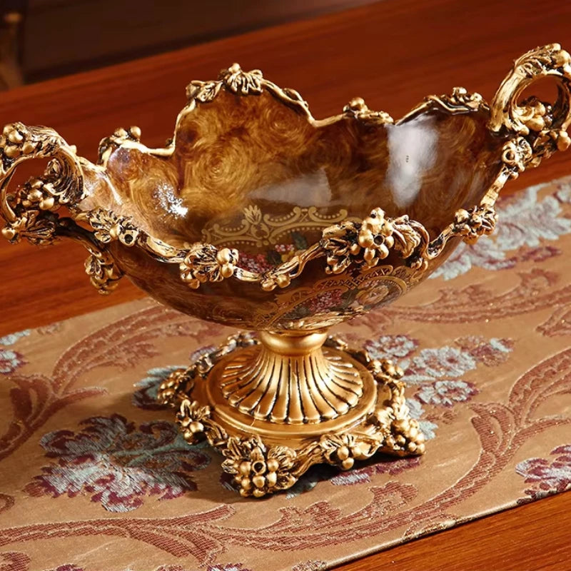 Vintage-Resin-Obsttablett – Elegantes Design – 41x25x11cm