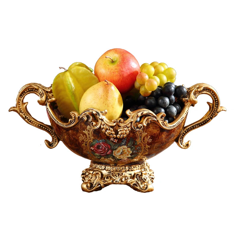 Vintage-Resin-Obsttablett – Elegantes Design – 41x25x11cm
