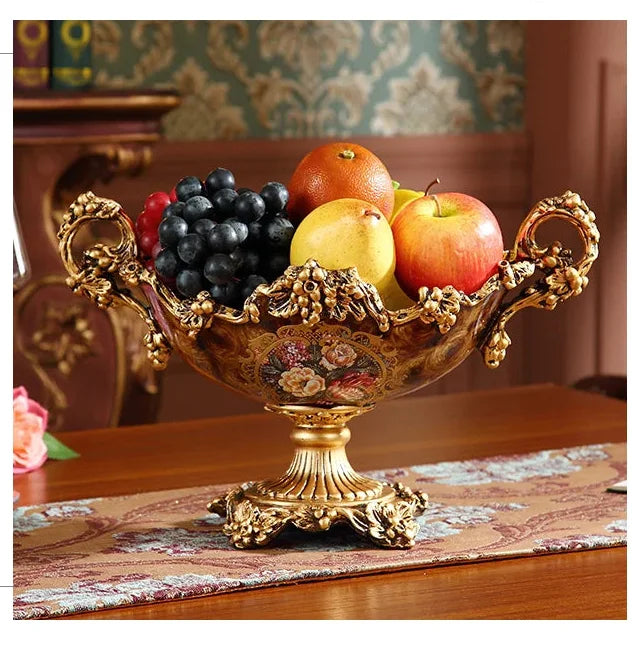 Vintage-Resin-Obsttablett – Elegantes Design – 41x25x11cm