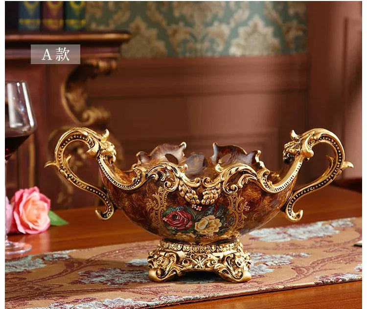 Vintage-Resin-Obsttablett – Elegantes Design – 41x25x11cm