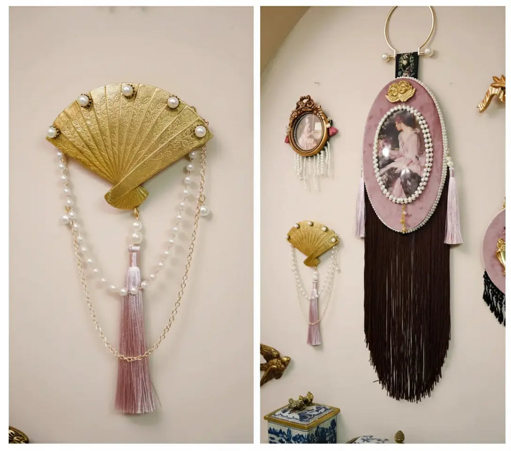 Vintage Samt Wandkunst – Unregelmässiges Rahmen-Design