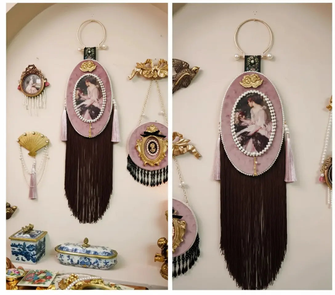 Vintage Samt Wandkunst – Unregelmässiges Rahmen-Design