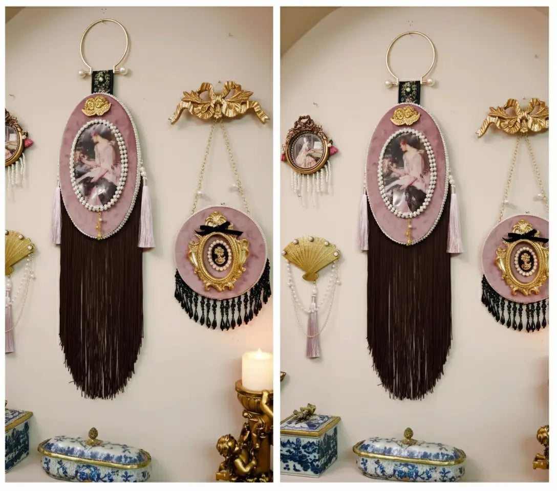 Vintage Samt Wandkunst – Unregelmässiges Rahmen-Design