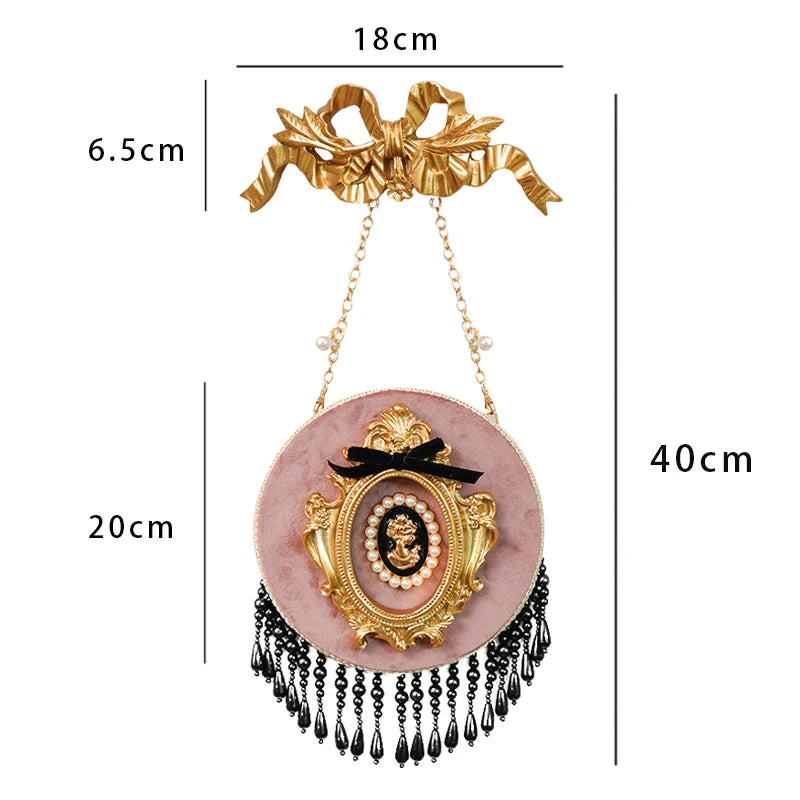 Vintage Samt Wandkunst – Unregelmässiges Rahmen-Design