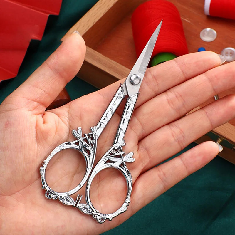 Vintage Schere – Blattmuster, Edelstahl Schnitt