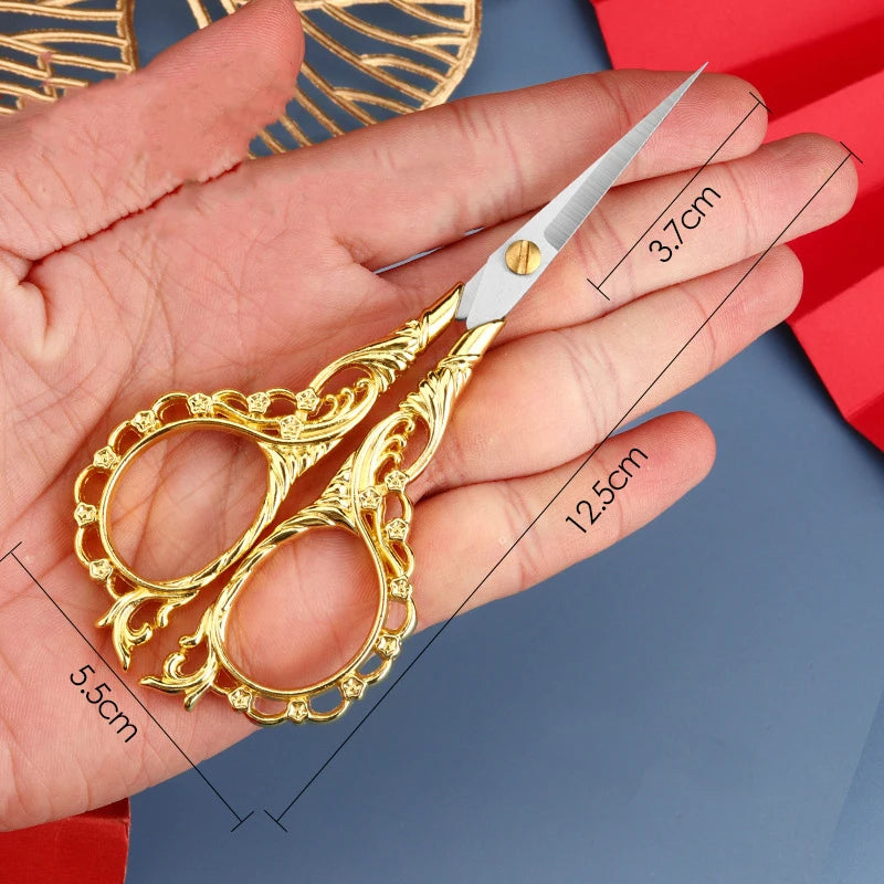 Vintage Schere – Blattmuster, Edelstahl Schnitt