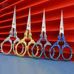 Vintage Schere – Blattmuster, Edelstahl Schnitt