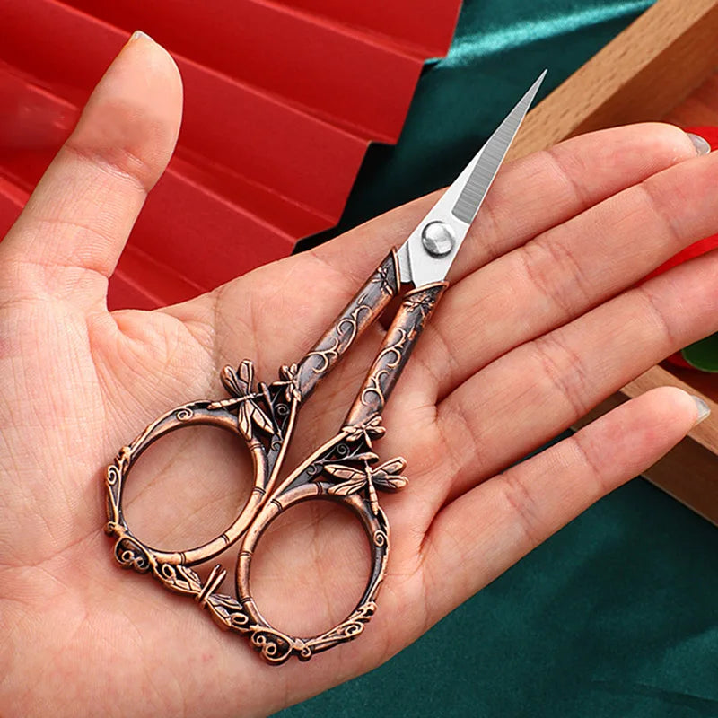 Vintage Schere – Blattmuster, Edelstahl Schnitt