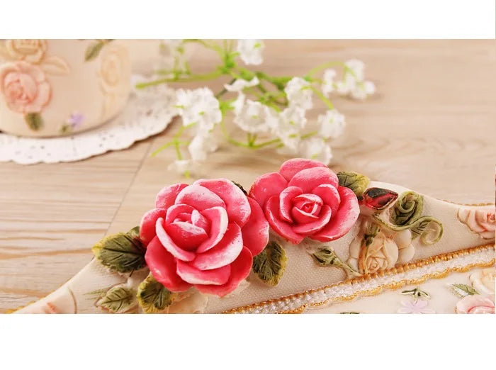 Vintage Schmucktablett aus Resin – Koreanischer Stil, 18x9.5cm