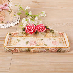 Vintage Schmucktablett aus Resin – Koreanischer Stil, 18x9.5cm