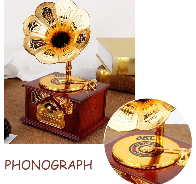 Vintage Spieluhr – Retro Stil – Handgekurbelte