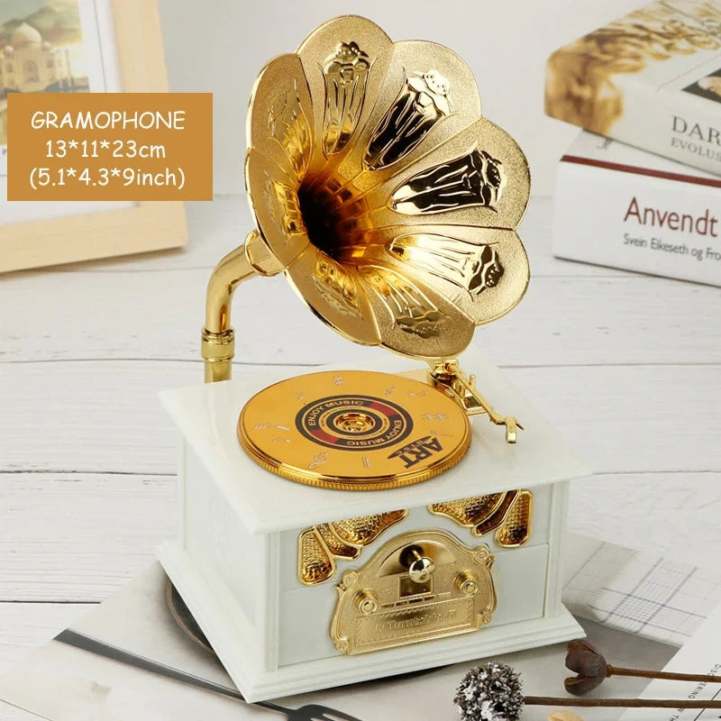 Vintage Spieluhr – Retro Stil – Handgekurbelte