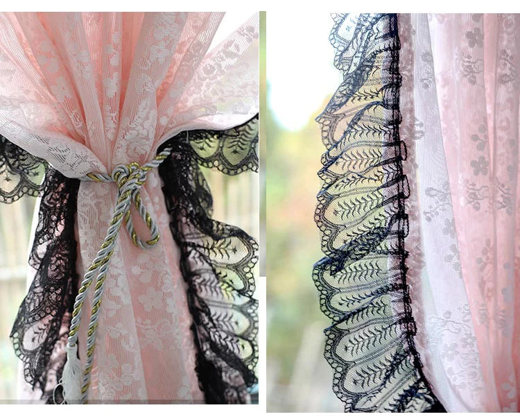 Vintage Spitzenvorhänge – Elegantes Sheer – Schlafzimmer 140x240cm