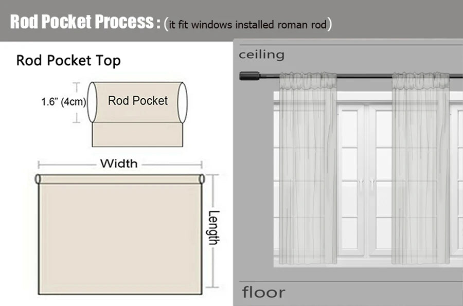 Vintage Spitzenvorhänge – Elegantes Sheer – Schlafzimmer 140x240cm