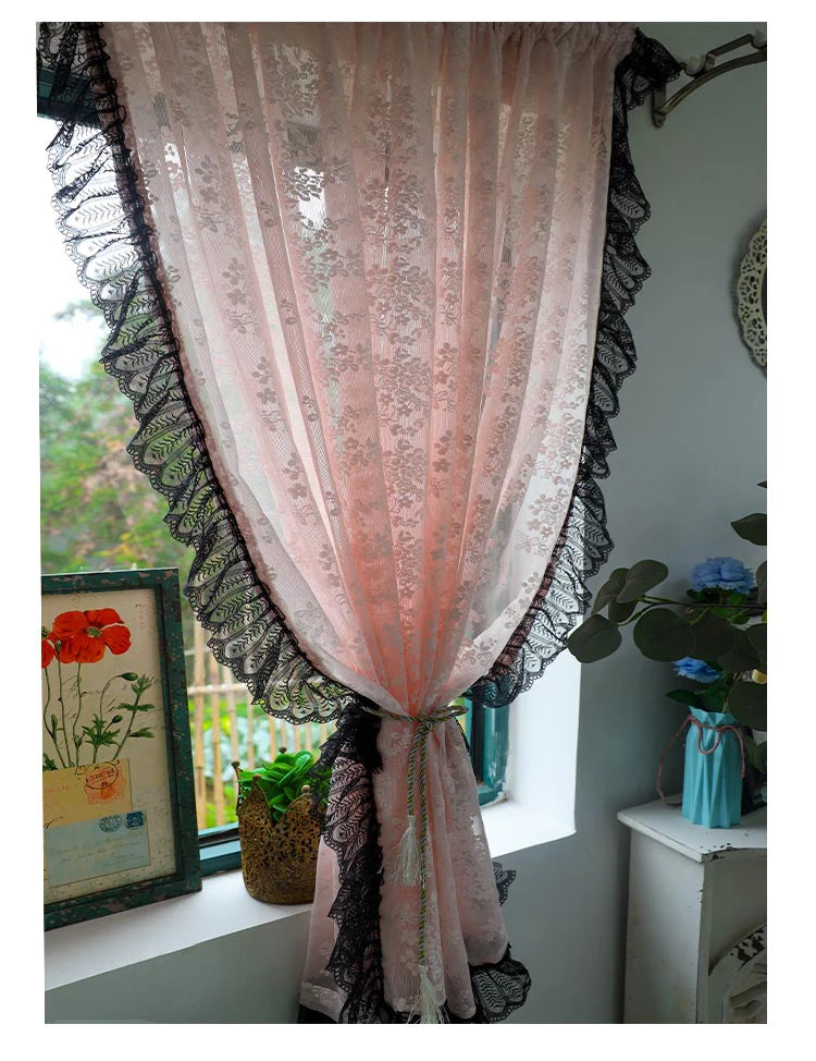 Vintage Spitzenvorhänge – Elegantes Sheer – Schlafzimmer 140x240cm