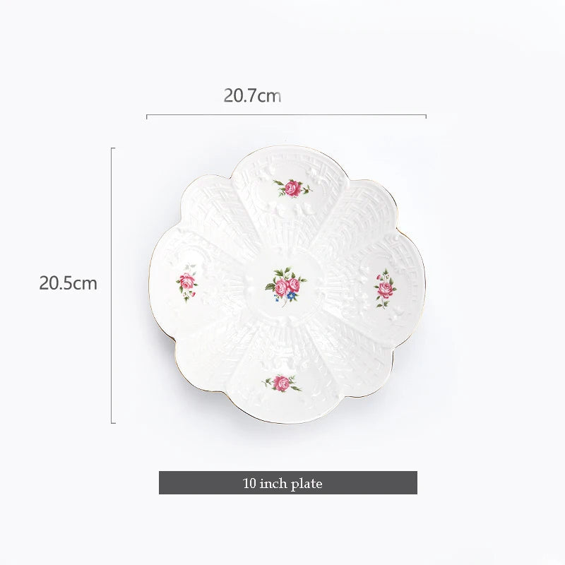 Vintage Teeset – Porzellan Blumen Design für Zuhause