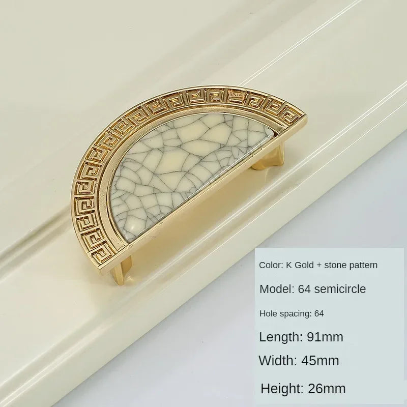 Vintage Türgriffe aus Zinklegierung – Gold, Weiss, Massivholz