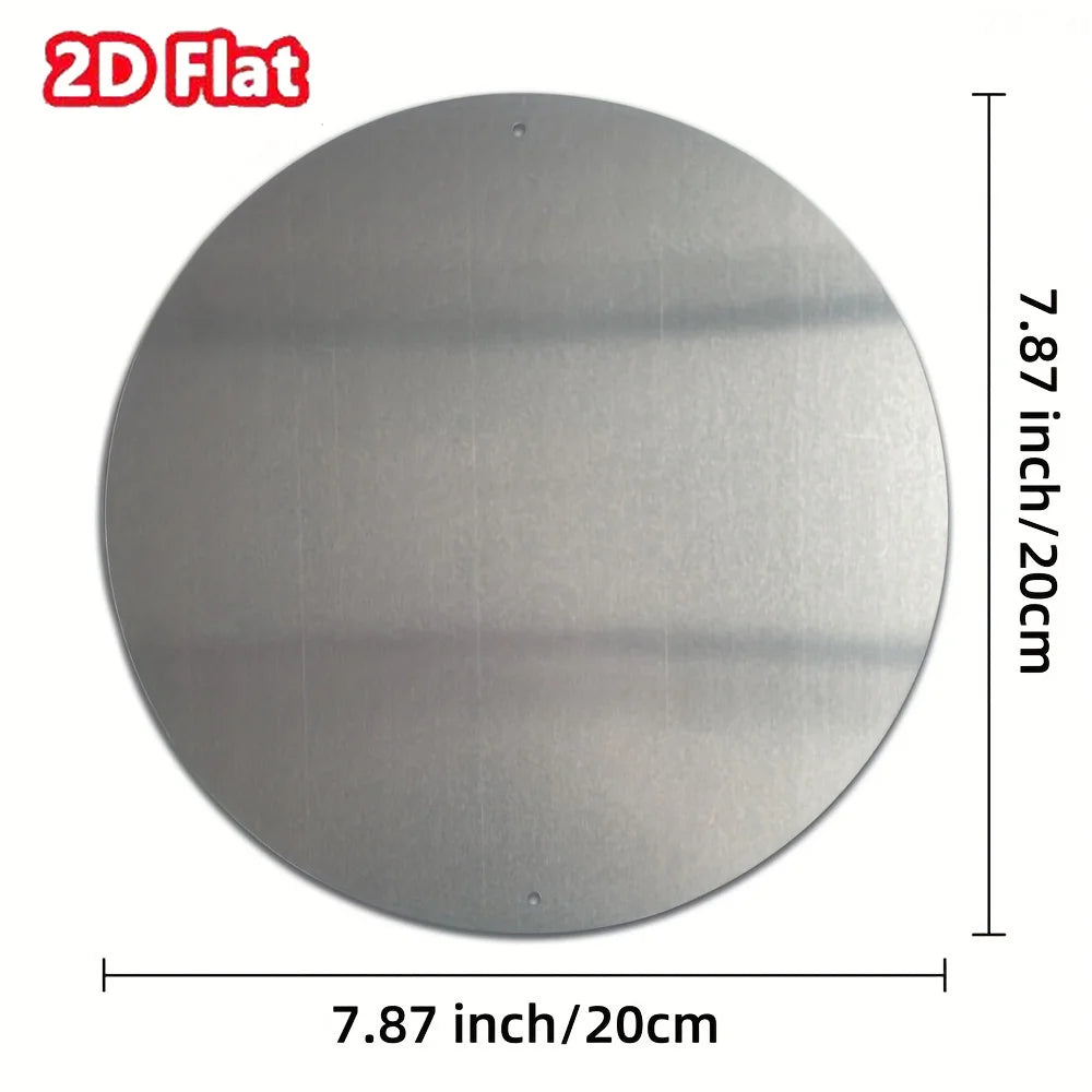 Vintage Wandplatte – Türkisblau & Golden Aluminium – 20x20cm