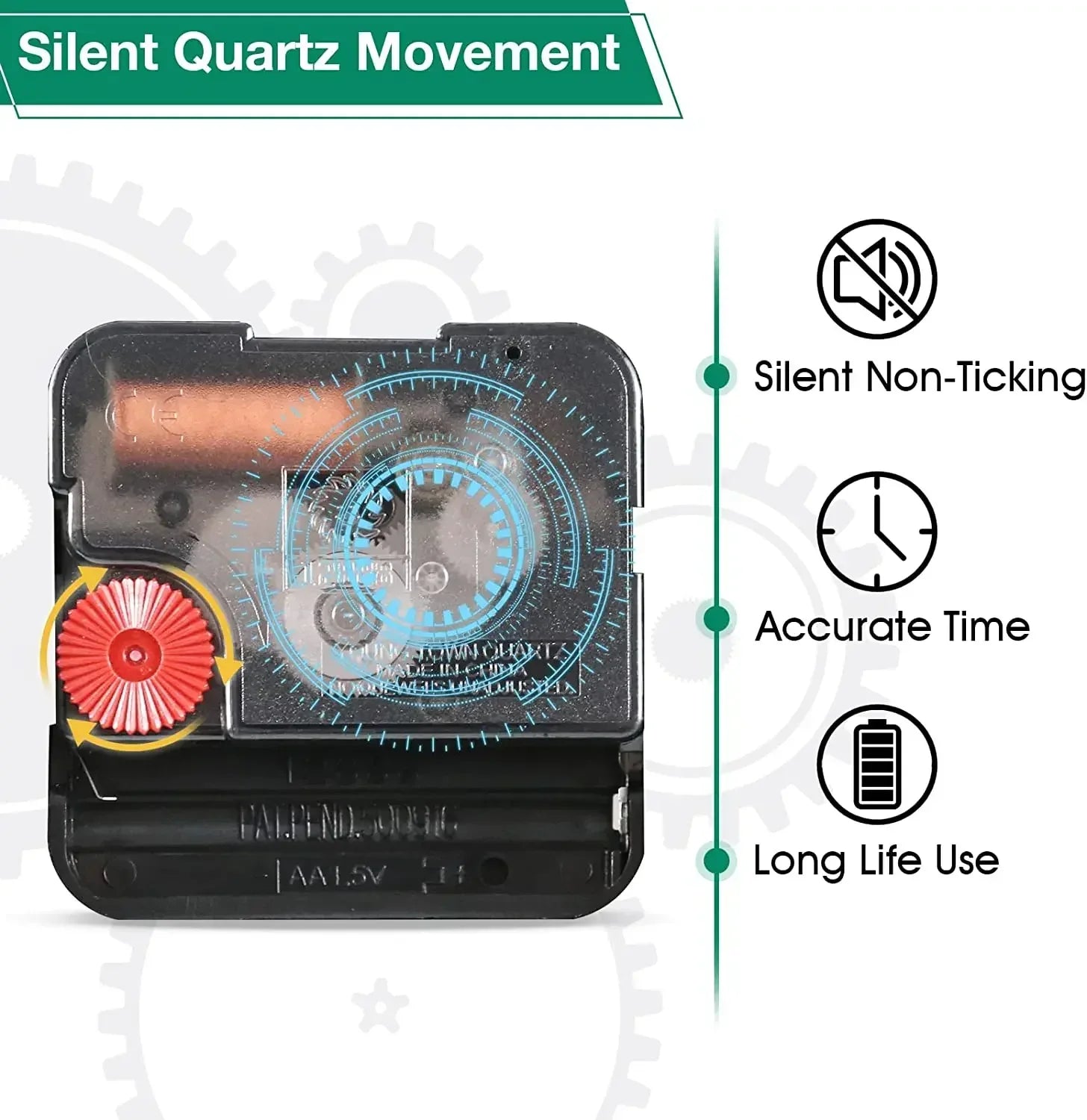 Vintage Wanduhr aus Holz-MDF im modernen Stil mit einem Durchmesser von 40cm