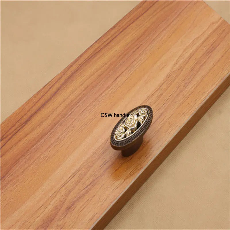 Vintage Zinklegierungsgriff – Rosen-Design 58mm/96mm/128mm