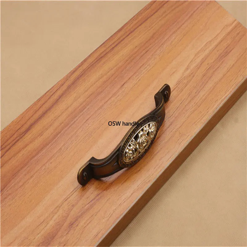 Vintage Zinklegierungsgriff – Rosen-Design 58mm/96mm/128mm