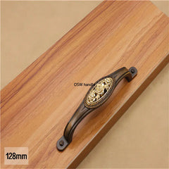 Vintage Zinklegierungsgriff – Rosen-Design 58mm/96mm/128mm