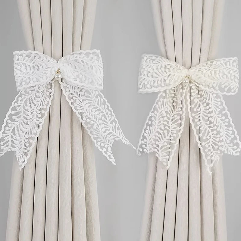 Vorhangbänder – Französischer Wollstoff – Beige/Weiss