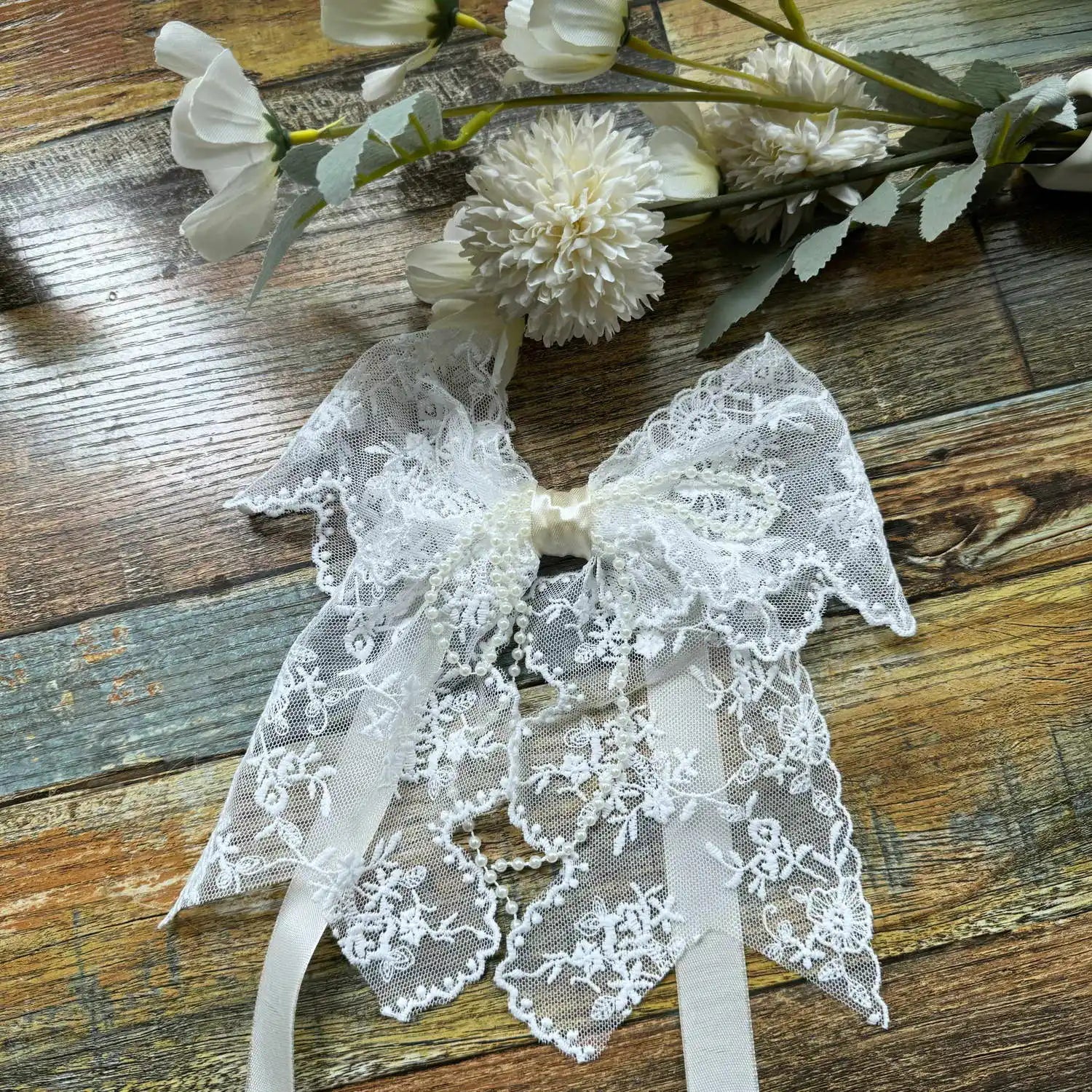 Vorhanghalter – Pastoral Spitze Perlen – 2 Stück