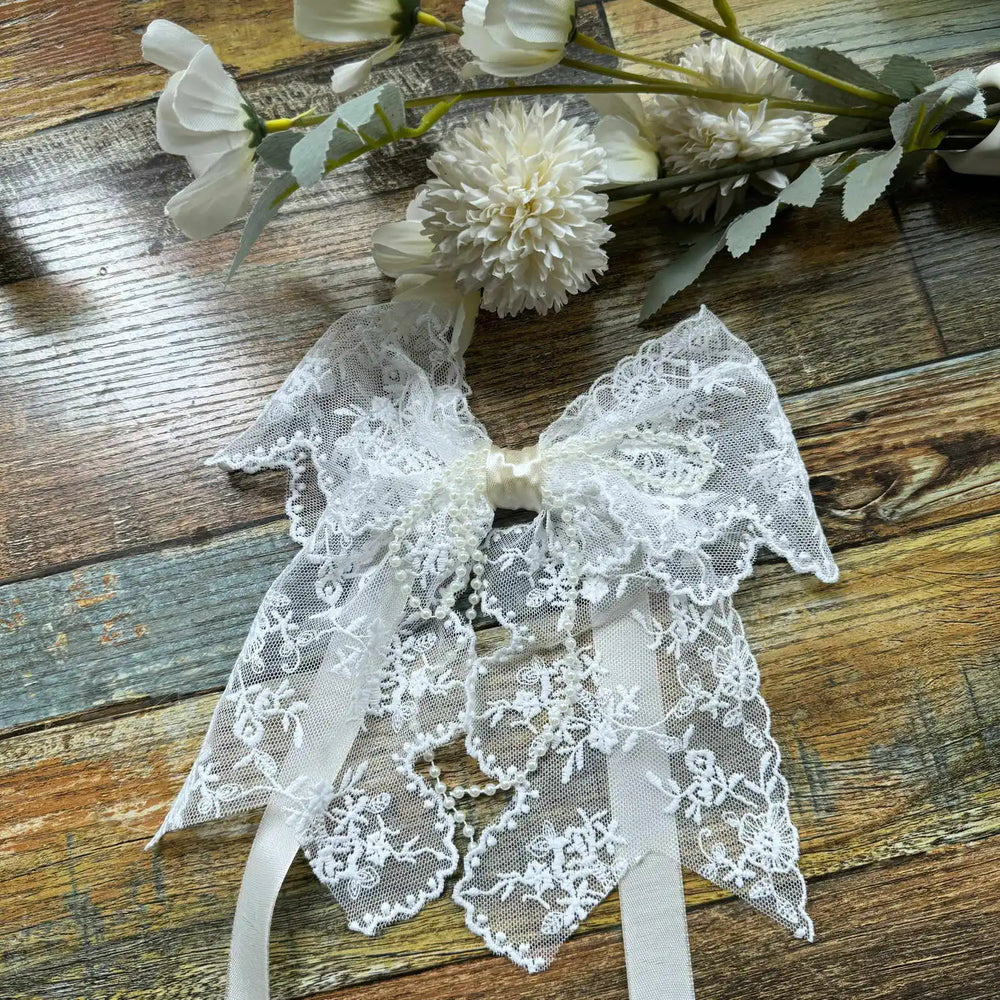 Vorhanghalter – Pastoral Spitze Perlen – 2 Stück